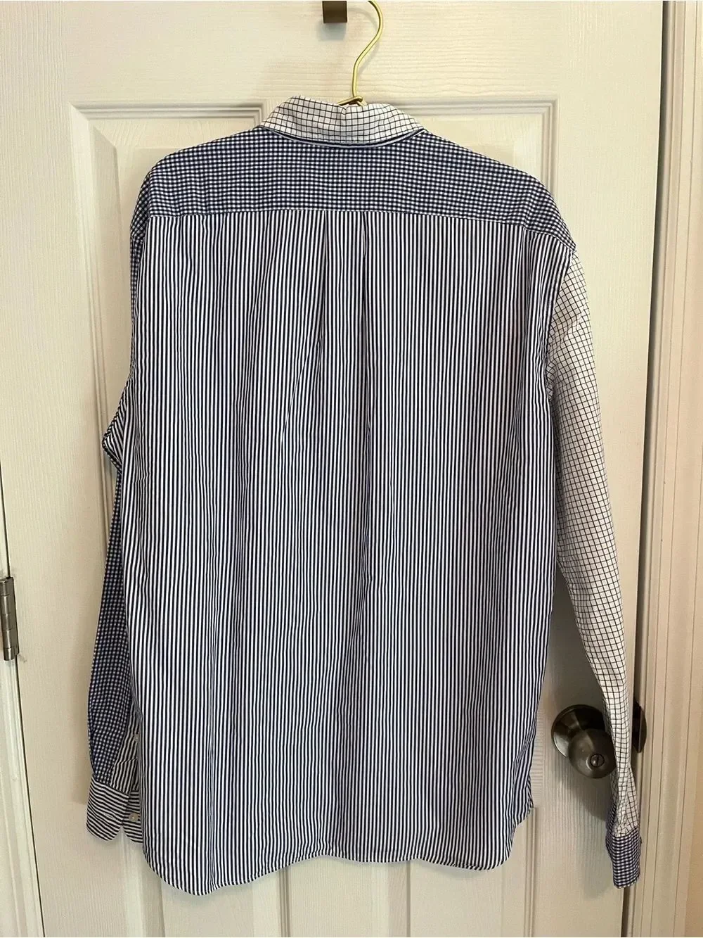 NWT J. Crew Secret Wash Stripe & Gingham Button-Down Slim Fit Organic Shirt